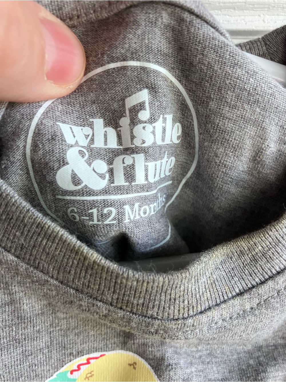 Whistle & flute grey taco truck tshirt 6-12 months - Picture 3 of 4